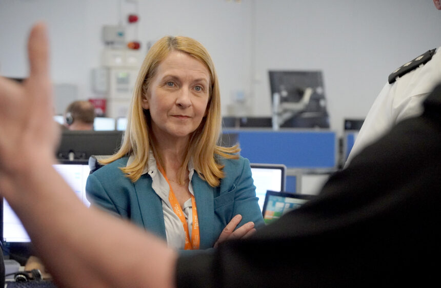 Katy Bourne in Police Control Room 0926 EASTBOURNE NEWS