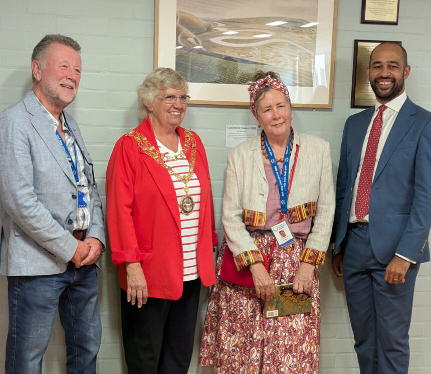 Chair Harry Walmsley, Trustee Ms Terry Henson Mayor Cllr Margaret Bannister Mayor and MP Josh Barbarinde. Photo Hugh Parker